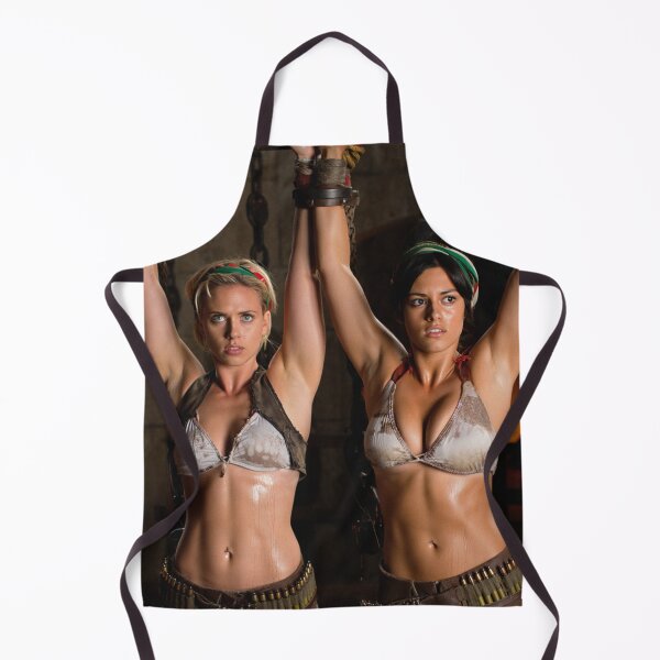 Item preview, Two captive fantasy post apocalyptic warrior women art photo designed and sold by Vintage Designs +.