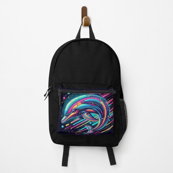 Item preview, colorful futuristic dolphin designed and sold by Dogandesighn.