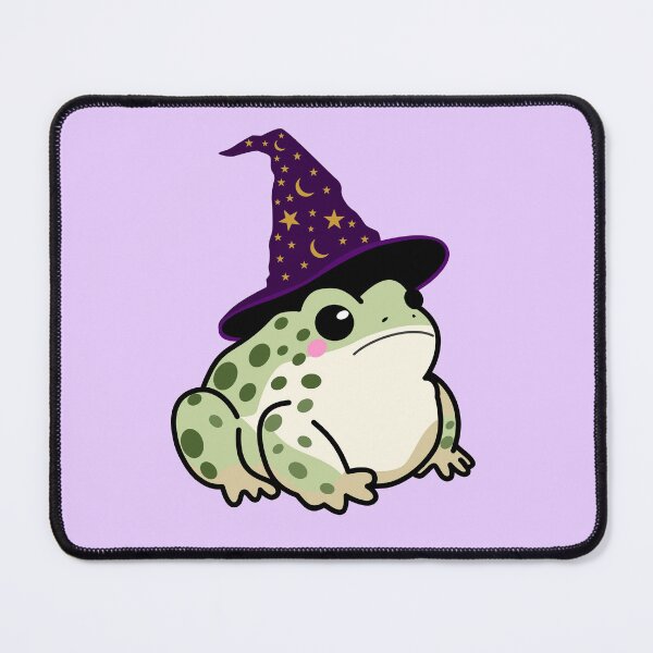 Item preview, Toad with witch hat, fat green wizard toad designed and sold by Aome22.