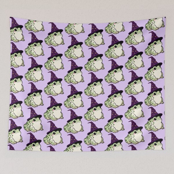 Item preview, Toad with witch hat, fat green wizard toad designed and sold by Aome22.