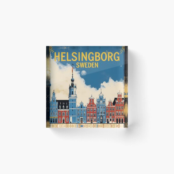 Item preview, Helsinborg Sweden 1950s Vintage Travel Tourism designed and sold by TravelersGems.