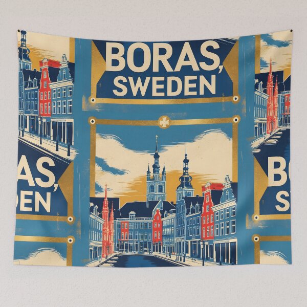 Item preview, Boras Sweden 1950s Vintage Travel Tourism designed and sold by TravelersGems.
