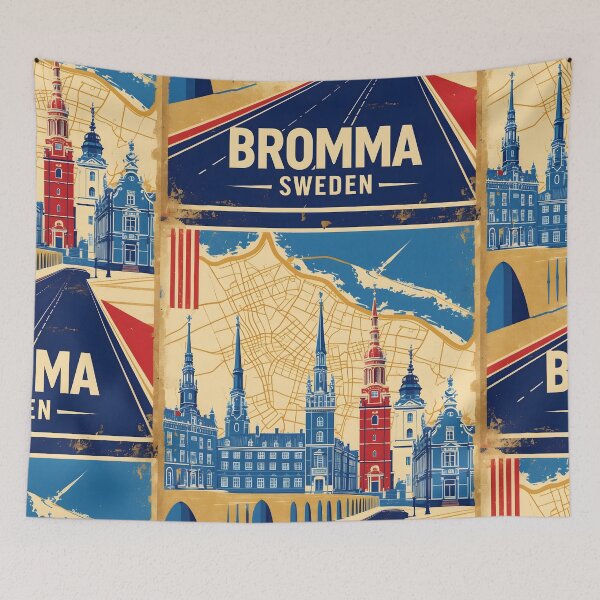Item preview, Bromma Sweden 1950s Vintage Travel Tourism designed and sold by TravelersGems.