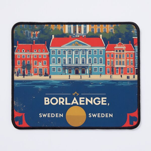 Item preview, Borlaenge Sweden 1950s Vintage Travel Tourism designed and sold by TravelersGems.