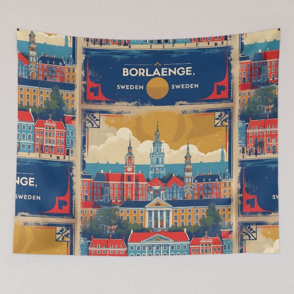 Item preview, Borlaenge Sweden 1950s Vintage Travel Tourism designed and sold by TravelersGems.