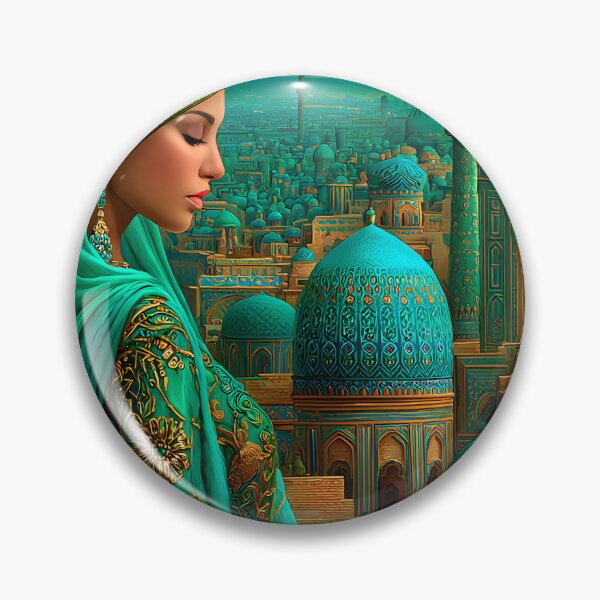 Item preview, Majestic Woman Against a Mystical City Landscape designed and sold by Artessie.