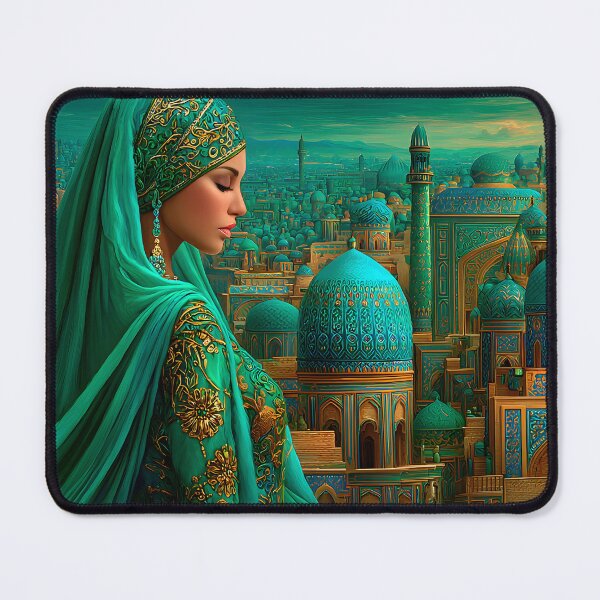 Item preview, Majestic Woman Against a Mystical City Landscape designed and sold by Artessie.