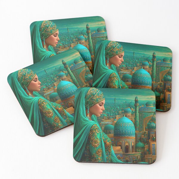 Item preview, Majestic Woman Against a Mystical City Landscape designed and sold by Artessie.