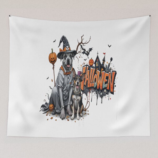 Item preview, halloween dog graffiti art cool Professional design designed and sold by atomsama.