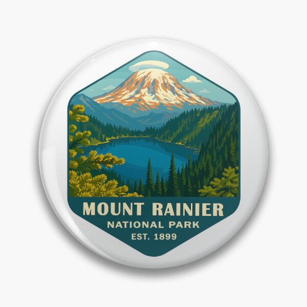 Item preview, Mount Rainier National Park Retro Sticker designed and sold by Ismeal Von.