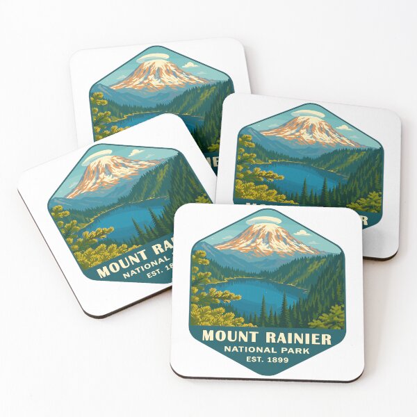 Item preview, Mount Rainier National Park Retro Sticker designed and sold by Ismeal Von.