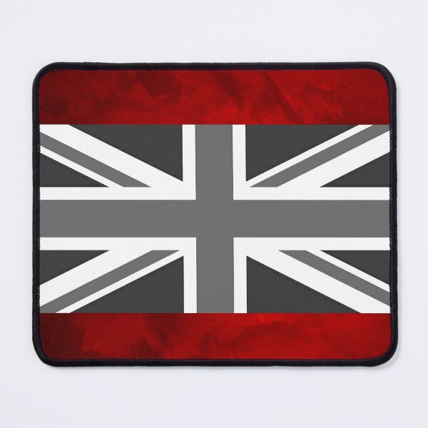 Item preview, black and white union Jack with red coulurful background designed and sold by Henrybubbles400.