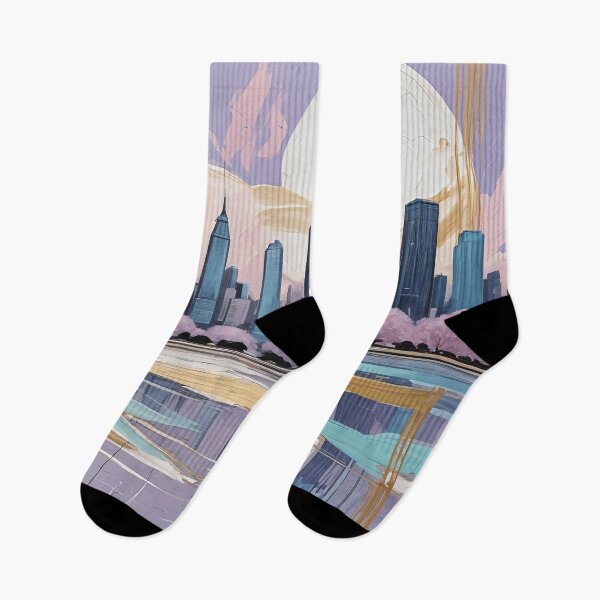 Item preview, Serene Skyline: Lavender & Gold Dawn designed and sold by Lizetteh.