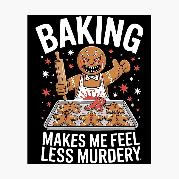 Item preview, Funny gingerbread cookie baking holiday christmas designed and sold by cosmicncozyS.