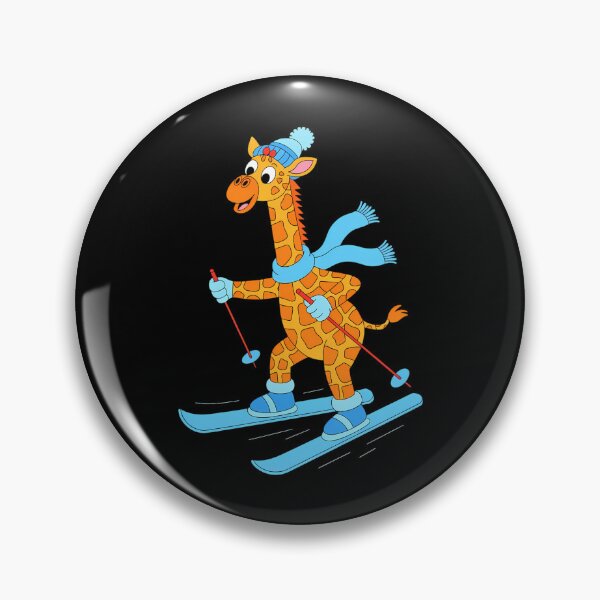 Item preview, Funny Giraffe Skiing Winter Holidays designed and sold by cosmicncozyS.