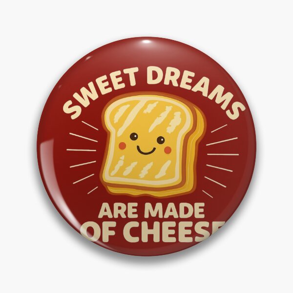 Item preview, Sweet Dreams Are Made Of Cheese: Adorable Toast Slice Cartoon On Red Background designed and sold by Rue Design Company.