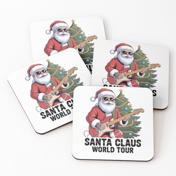 Item preview, Santa Claus World Tour  Rock And Roll Christmas Guitar Sublimation designed and sold by AmparoBoyle.