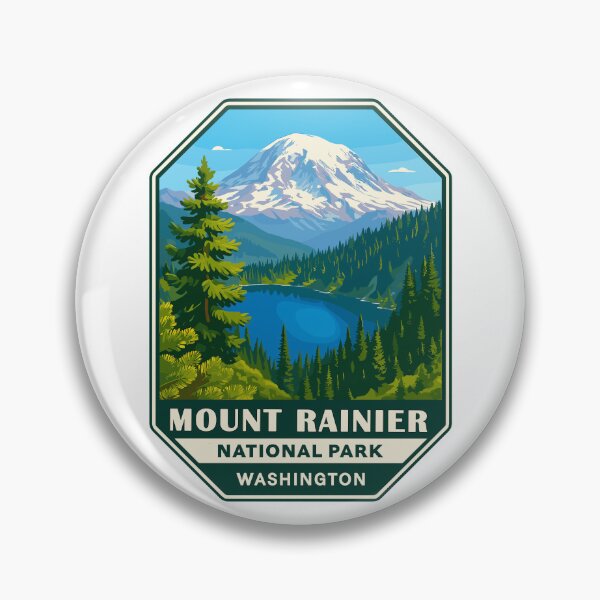 Item preview, Mount Rainier National Park Retro Sticker designed and sold by Ismeal Von.