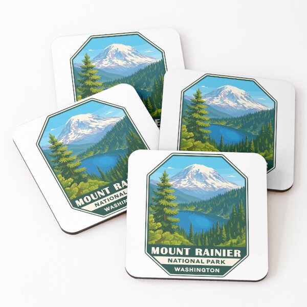 Item preview, Mount Rainier National Park Retro Sticker designed and sold by Ismeal Von.