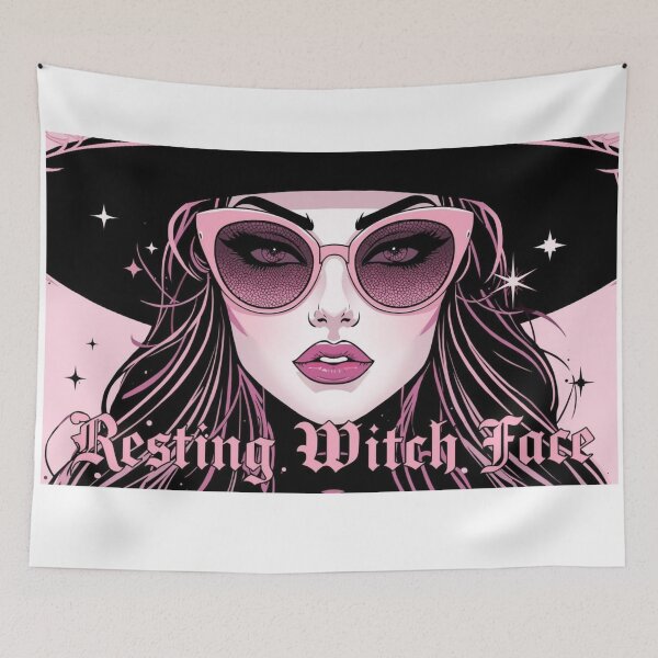 Item preview, Resting Witch Face – Glam Witch Aesthetic Halloween Art designed and sold by HustlingMom.