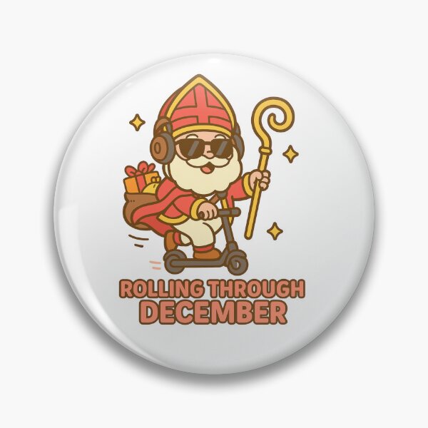Item preview, Rolling Through December – Kawaii Sinterklaas op Step Illustratie designed and sold by snoezelstudio.