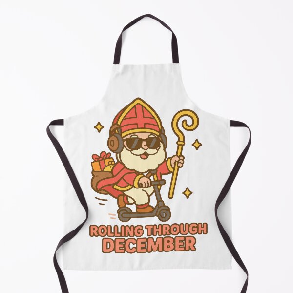 Item preview, Rolling Through December – Kawaii Sinterklaas op Step Illustratie designed and sold by snoezelstudio.