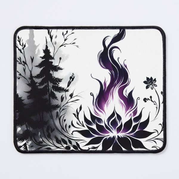 Item preview, Purple Flame and Flower, Ai Generated Art designed and sold by ACC .