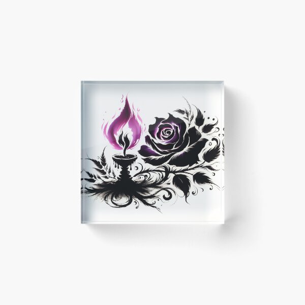 Item preview, Purple Flame and Flower, Ai Generated Art  designed and sold by ACC .