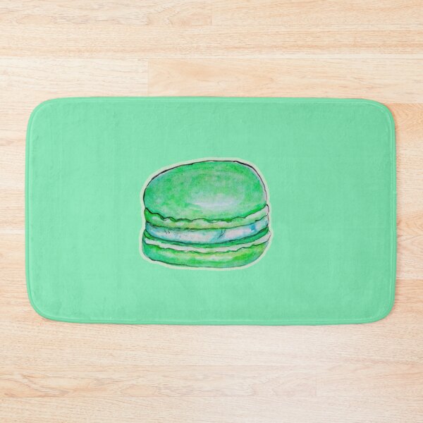 Item preview, Green Sweet Macaron dessert watercolor food illustration painting  designed and sold by happiartworks .