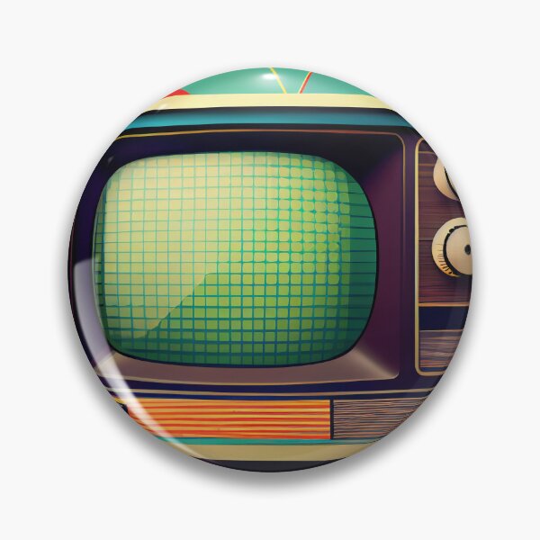 Item preview, Hand-drawn comic retro TV set. Colorful background in art retro-futuristic style designed and sold by anytka.