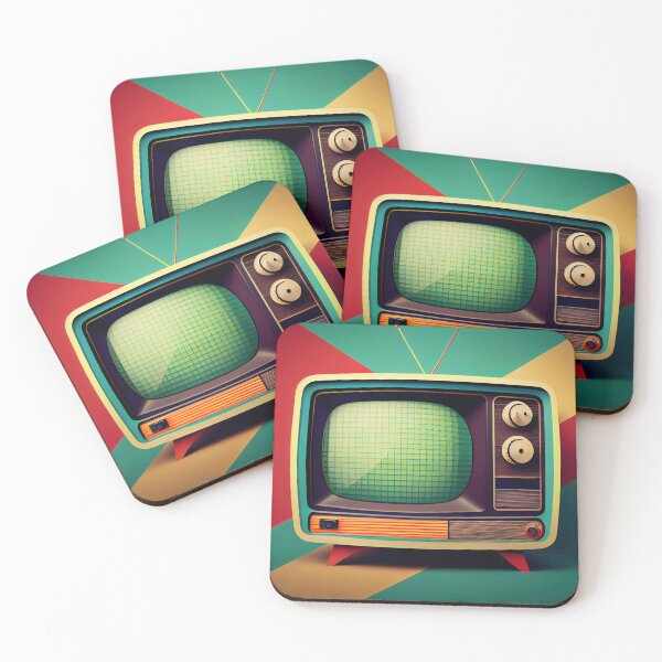 Item preview, Hand-drawn comic retro TV set. Colorful background in art retro-futuristic style designed and sold by anytka.