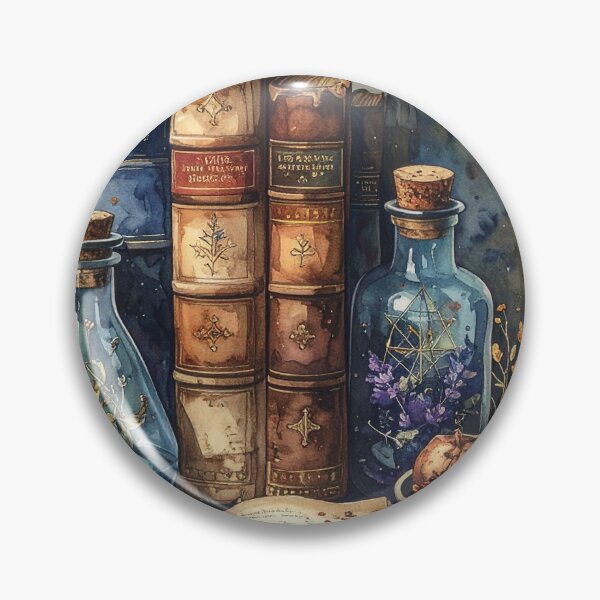 Item preview, Old spell book with magical potions and herbs, in the frame designed and sold by LiskoDesign.