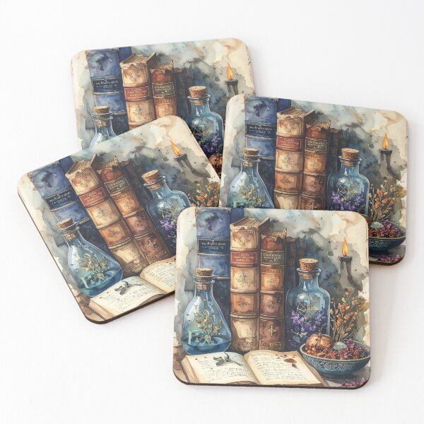 Item preview, Old spell book with magical potions and herbs, in the frame designed and sold by LiskoDesign.