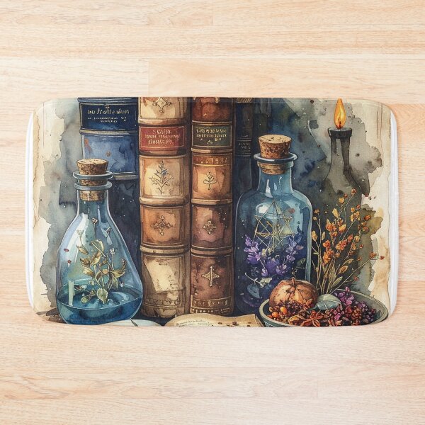 Item preview, Old spell book with magical potions and herbs, in the frame designed and sold by LiskoDesign.