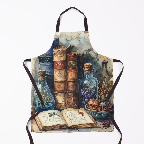 Item preview, Old spell book with magical potions and herbs, in the frame designed and sold by LiskoDesign.