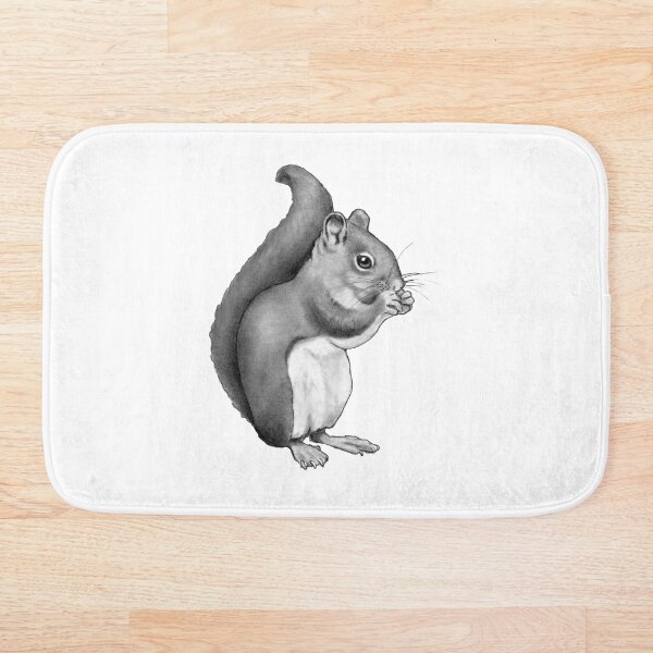 Item preview, Squirrel Eating: Pencil Drawing of Cute Squirrel designed and sold by JoyfulWhimsy.