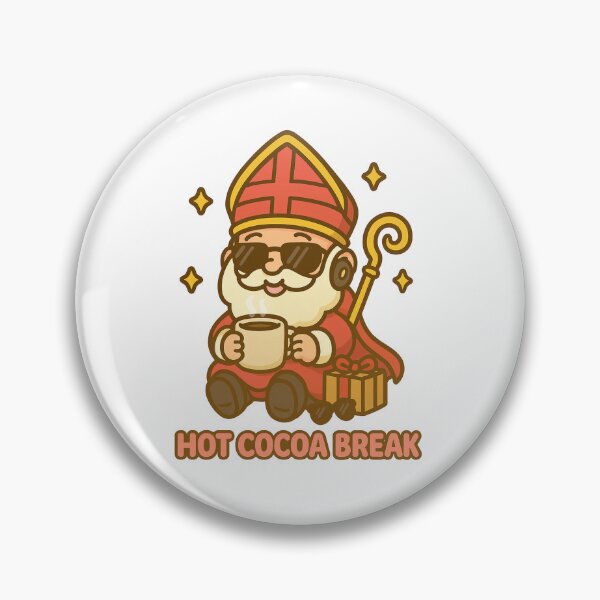 Item preview, Hot Cocoa Break – Kawaii Cozy Sinterklaas Illustratie designed and sold by snoezelstudio.