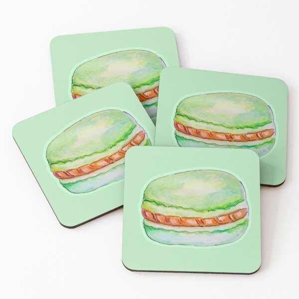 Item preview, Sweet Macaron dessert watercolor food illustration Art designed and sold by happiartworks .