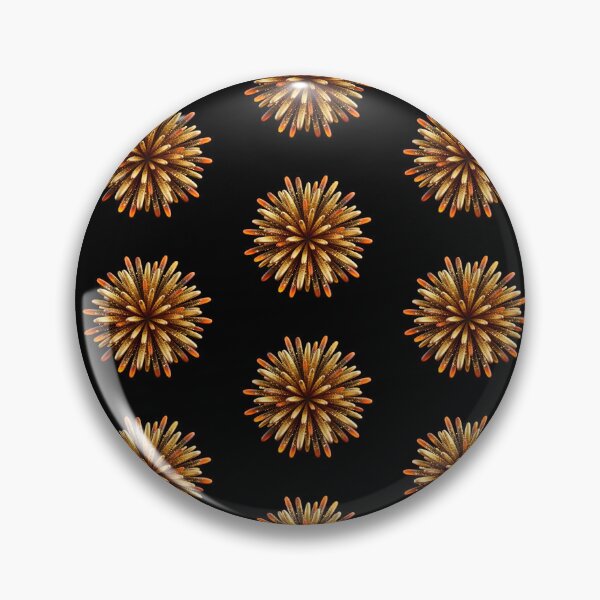 Item preview, Black and Gold Firework Bloom Decorative Pattern designed and sold by LuckCraftStudio.