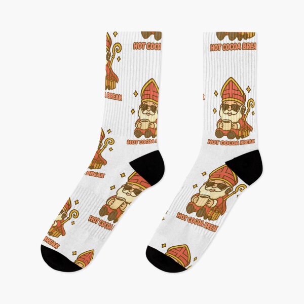 Item preview, Hot Cocoa Break – Kawaii Cozy Sinterklaas Illustratie designed and sold by snoezelstudio.