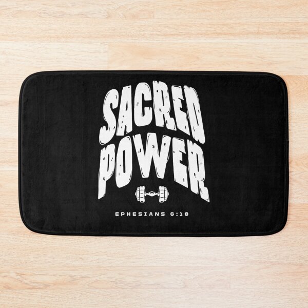 Item preview, Sacred Power – Christian Gym Design Inspired by Ephesians 6:10 designed and sold by OrtegaGrace.
