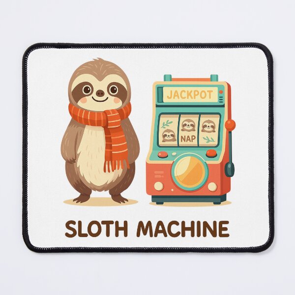 Item preview, Sloth Machine – Hit the Jackpot of Relaxation! designed and sold by NatureStyle555.