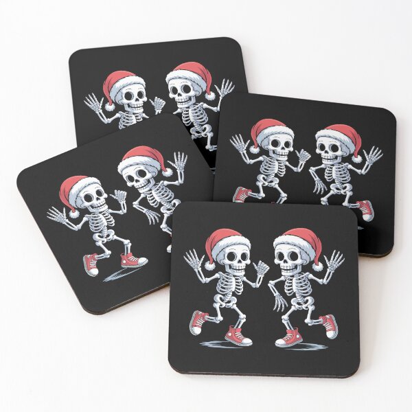 Item preview, Dancing Skeletons in Santa Hats designed and sold by jkrphoto.