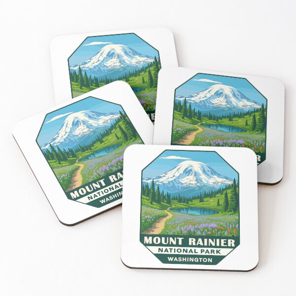 Item preview, Mount Rainier National Park Retro Sticker designed and sold by Ismeal Von.