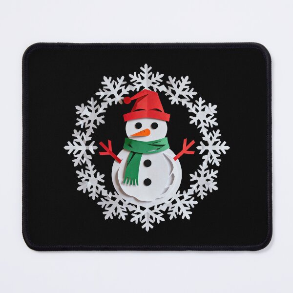 Artikelvorschau, Weihnachtspapierschnitt-Schneemann-Dekorationsmuster entworfen und verkauft von LuckCraftStudio.