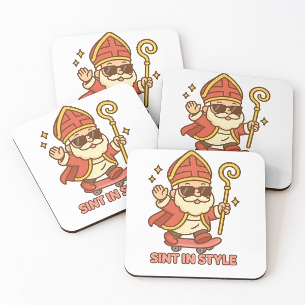 Item preview, Sint in Style – Kawaii Sinterklaas met Zonnebril & Skateboard designed and sold by snoezelstudio.
