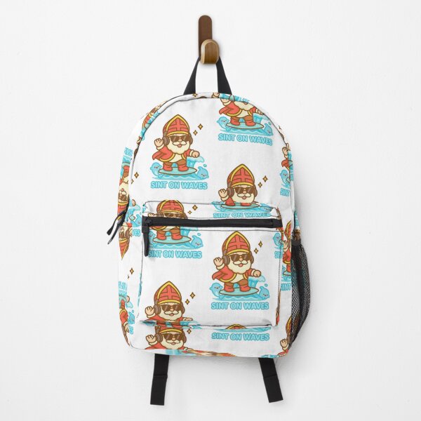 Item preview, Sint on Waves – Kawaii Surfende Sinterklaas Illustratie designed and sold by snoezelstudio.