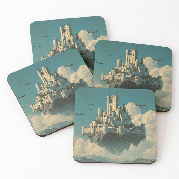 Item preview, Floating Fortress – Retro Futurism Sky Castle designed and sold by mliotard.