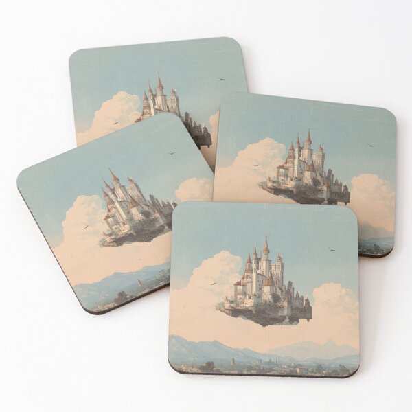 Item preview, Floating Fortress – Retro Futurism Sky Castle designed and sold by mliotard.