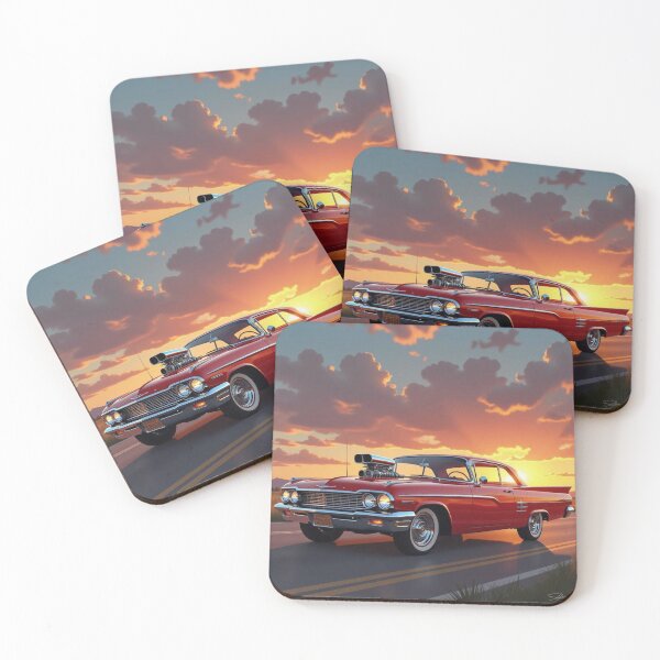Item preview, Sunset Muscle Ride – Classic Power in Motion designed and sold by FotoworldEdel.